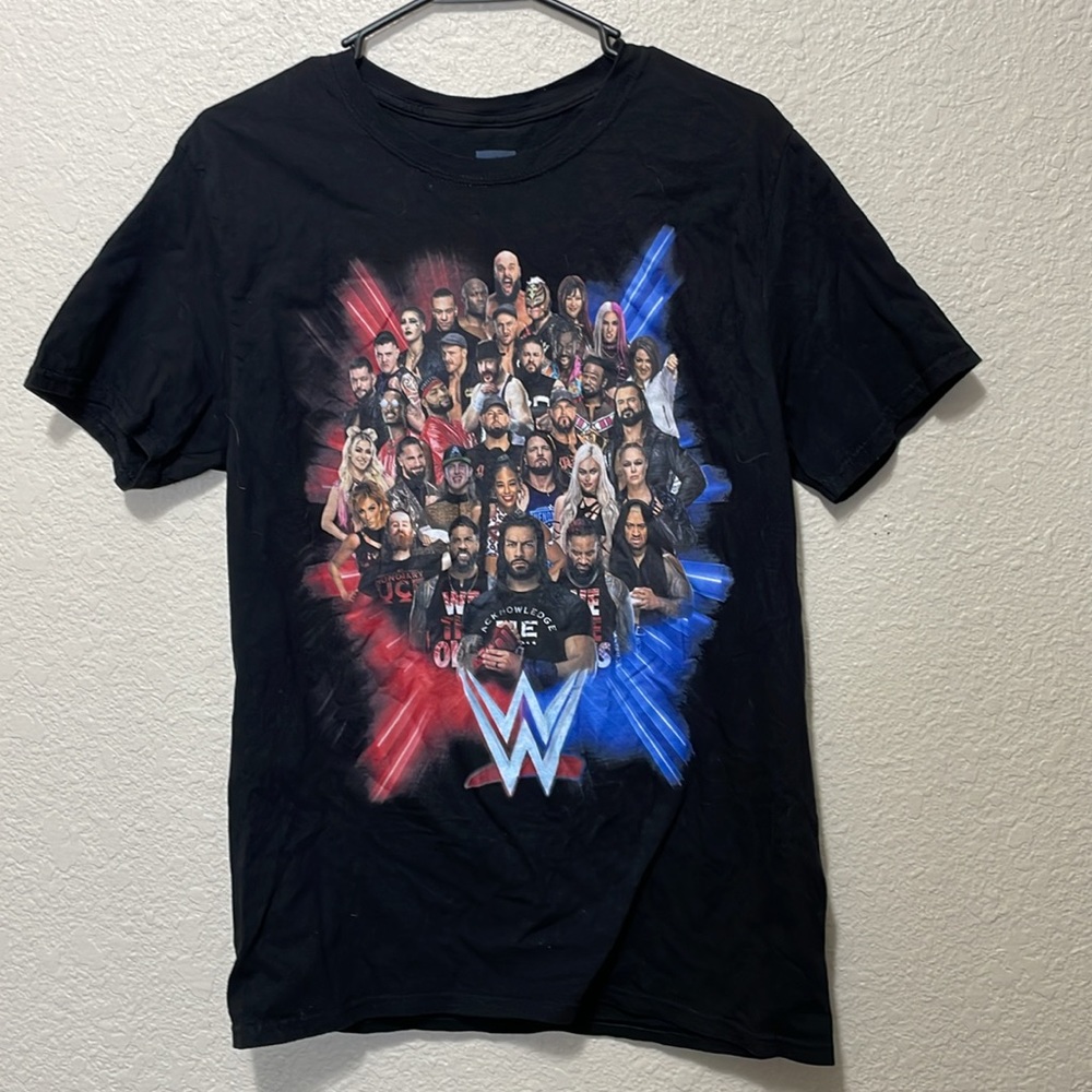 Wrestling Men's Black Tee Shirt. Very Good Condition. Size M.